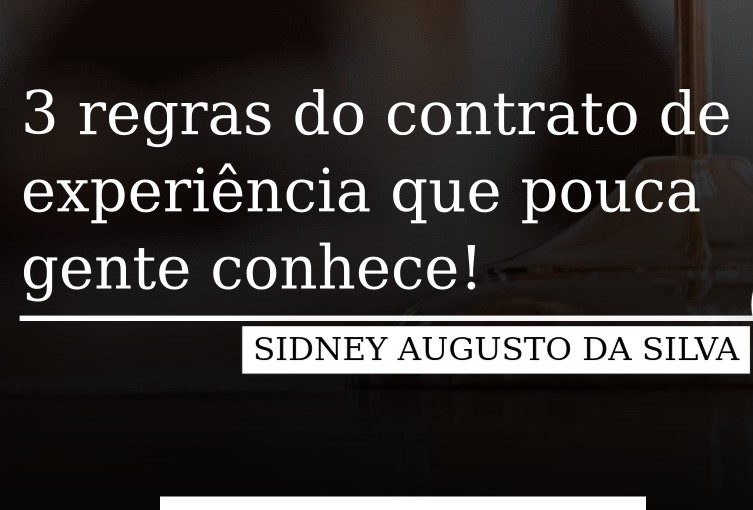 CONTRATO DE EXPERIÊNCIA!